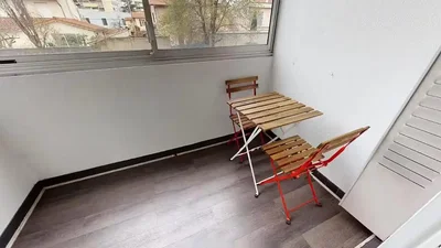 Balcone; vista, pavimento in legno