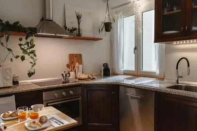 مطبخ; أجهزة المطبخ, ضوء طبيعي, أسلوب عصري