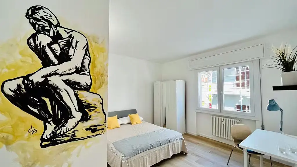 Chambre; lumière naturelle, style moderne