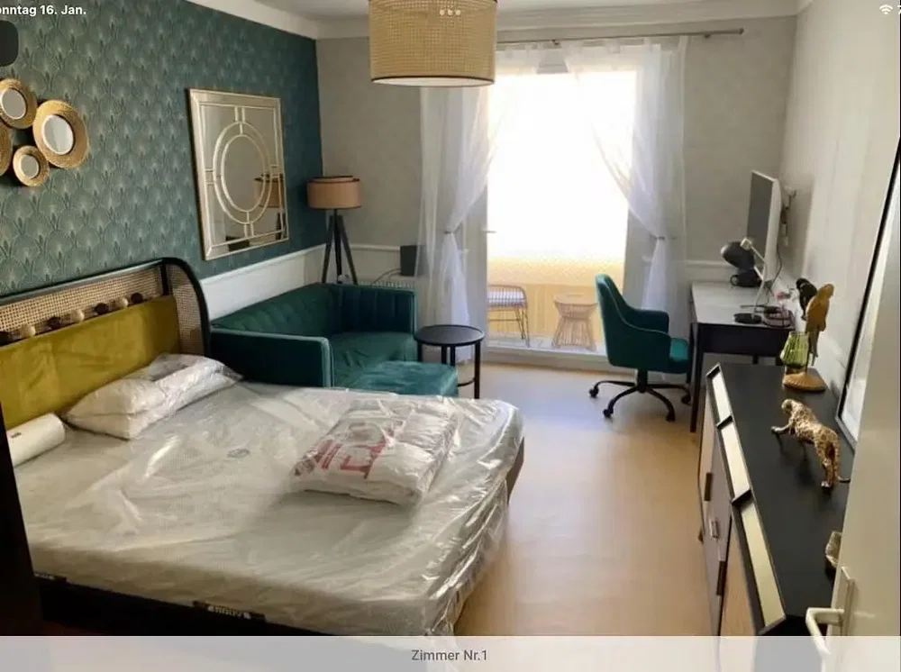 Chambre; lumière naturelle, style moderne