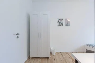 Bedroom; wood floor, natural light