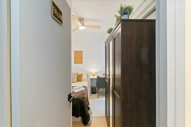 Bedroom; natural light, wood floor