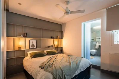 Slaapkamer; natuurlijk licht, moderne stijl