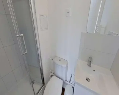 Toilette; fliesenboden, renoviert, tageslicht