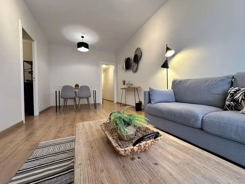 Salon; parquet, lumière naturelle, style moderne