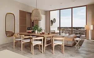 Wohnzimmer; blick, tageslicht, moderner stil, holzboden
