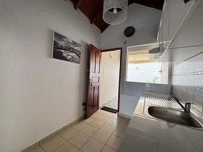 Kitchen; tile floor, natural light