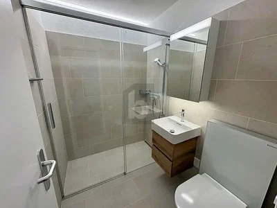 Bathroom; tile floor, renovated, natural light