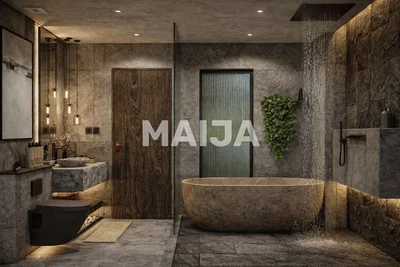 Salle de bain; rénové, lumière naturelle, style moderne, carrelage