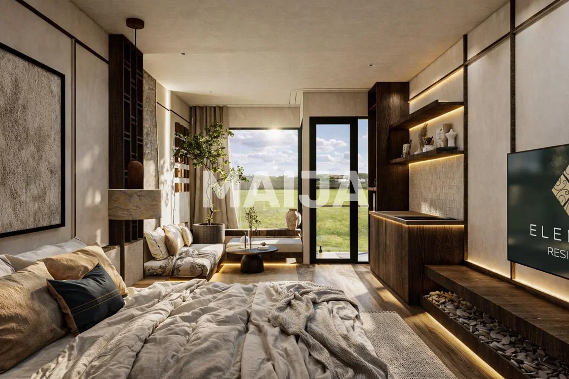 Chambre; style moderne, lumière naturelle, parquet