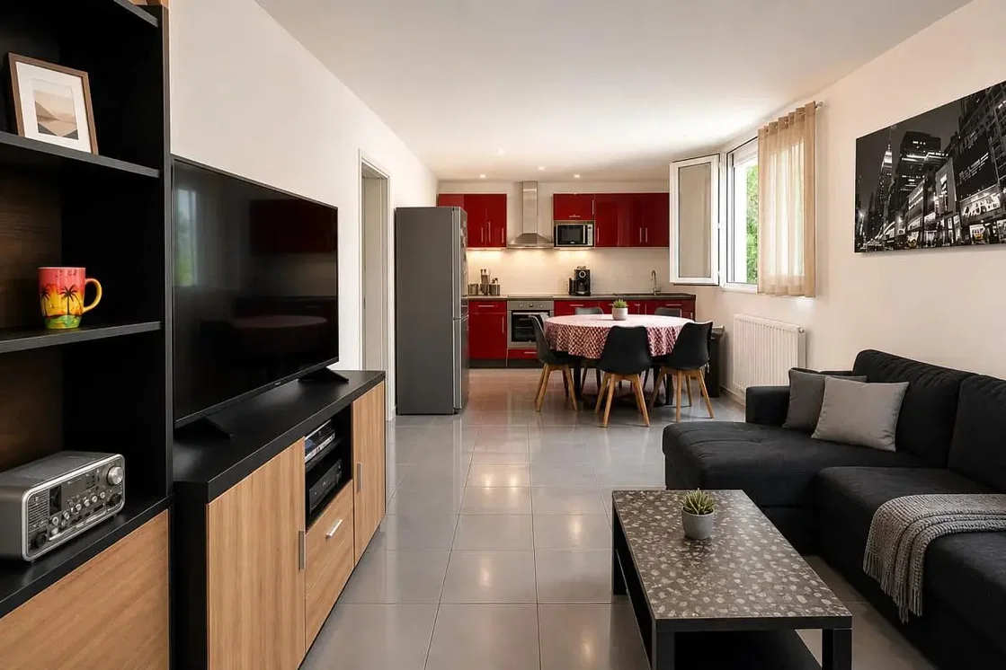 Salon; lumière naturelle, style moderne, parquet