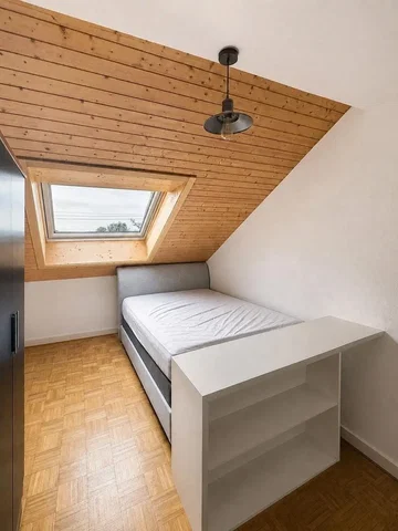 Bedroom; wood floor, natural light