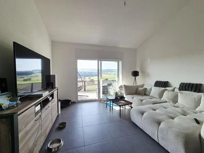 Wohnzimmer; blick, tageslicht, fliesenboden