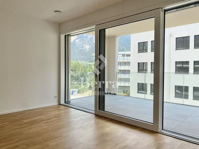 Living room; wood floor, natural light, view