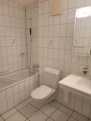 Bathroom; tile floor, needs renovation