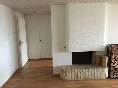 Living room; fireplace, wood floor, natural light