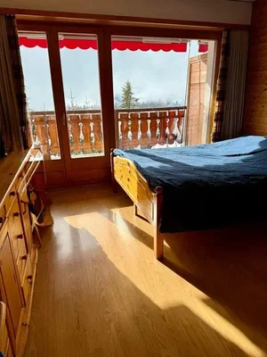 Bedroom; wood floor, natural light, view