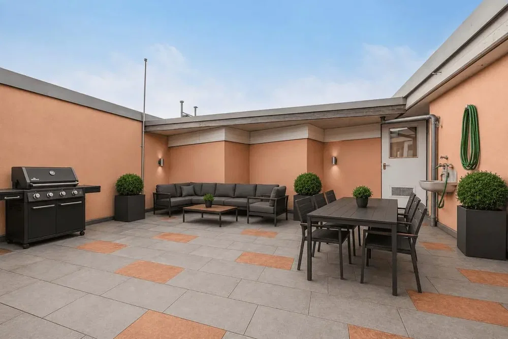 Terrasse; tageslicht, moderner stil