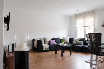 Living room; wood floor, natural light