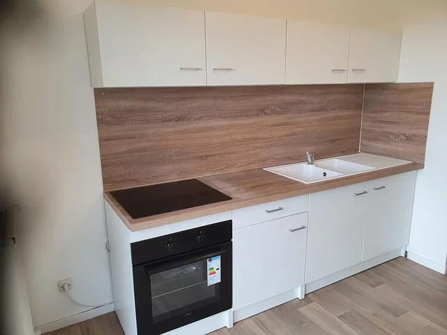 Kuhinja; kuhinjski aparati, drveni pod, renoviran, prirodno svjetlo
