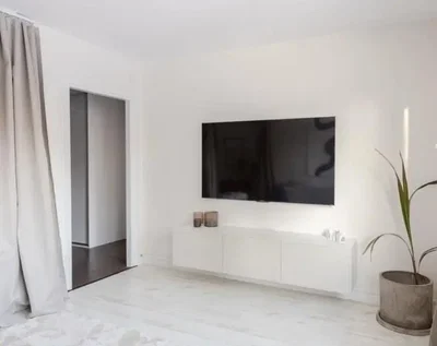 Wohnzimmer; tageslicht, fliesenboden, renoviert, moderner stil