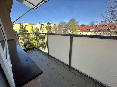 Balcony; view, tile floor, natural light