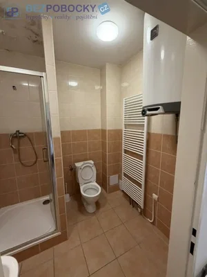 Toilet; tegelvloer, natuurlijk licht