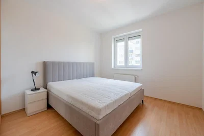 Camera da letto; pavimento in legno, luce naturale