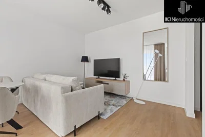 Obývací pokoj; dřevěná podlaha, přirozené světlo, moderní styl