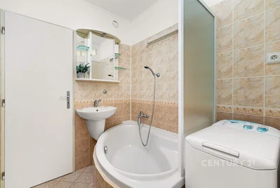 Bathroom; tile floor, needs renovation