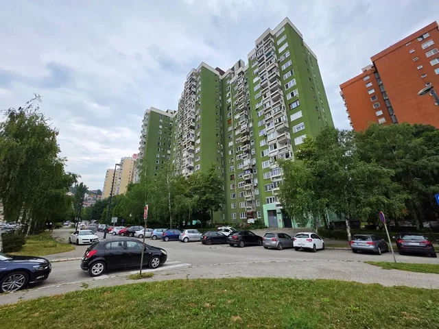 House and surroundings; view