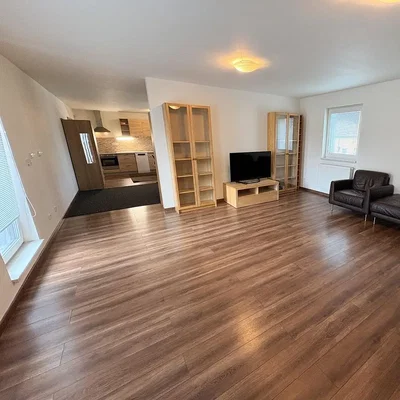 Salón; suelo de madera, luz natural