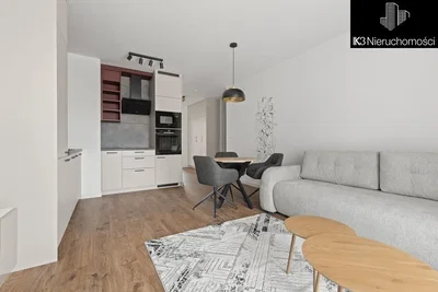 Wohnzimmer; küchengeräte, holzboden, tageslicht, moderner stil