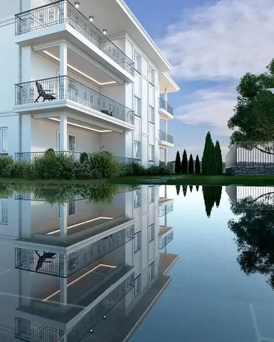 House and surroundings; view, natural light