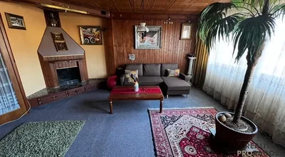 Wohnzimmer; kamin, tageslicht, rustikaler stil, holzbalken