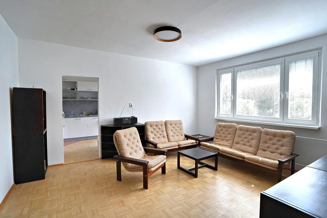 Living room; wood floor, natural light