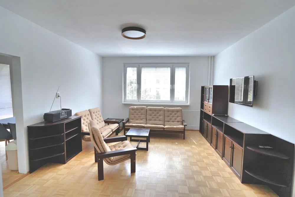 Living room; wood floor, natural light