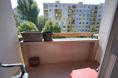 Balcony; view, tile floor, natural light