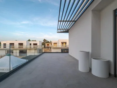 Terrace; tile floor, natural light, modern style