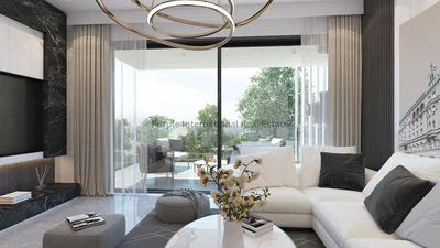 Living room; view, natural light, modern style