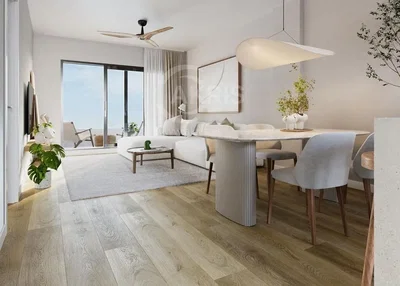 Wohnzimmer; holzboden, tageslicht, moderner stil