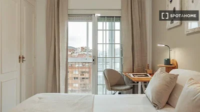 Camera da letto; vista, luce naturale