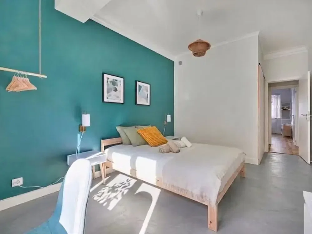 Chambre; lumière naturelle, style moderne
