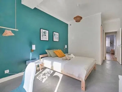 Chambre; lumière naturelle, style moderne