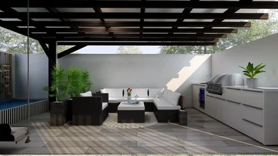Terrasse; tageslicht, moderner stil