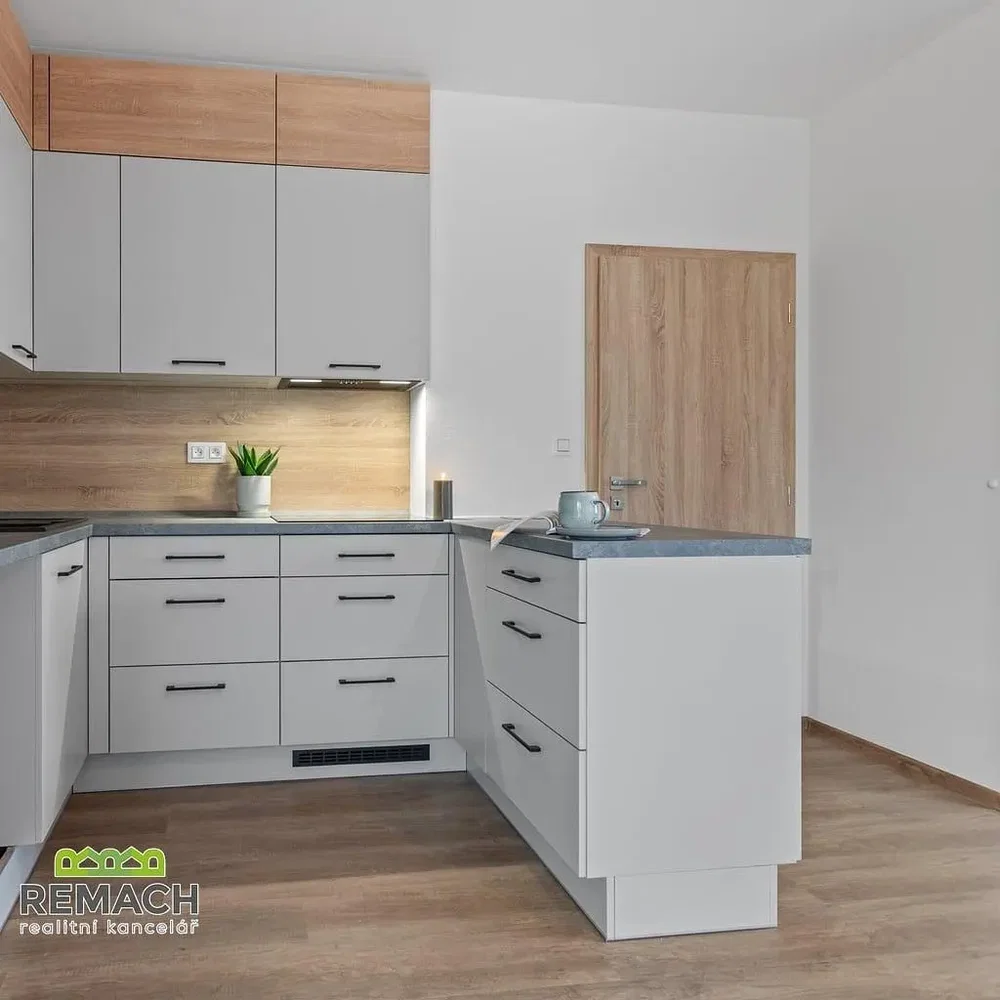 Keuken; keukenapparatuur, houten vloer, gerenoveerd, natuurlijk licht