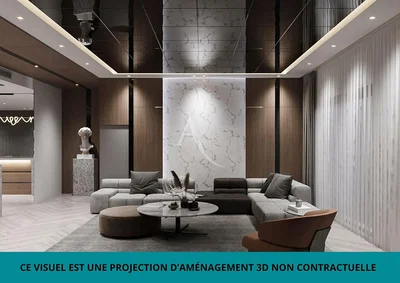 Woonkamer; moderne stijl, hoge plafonds, natuurlijk licht