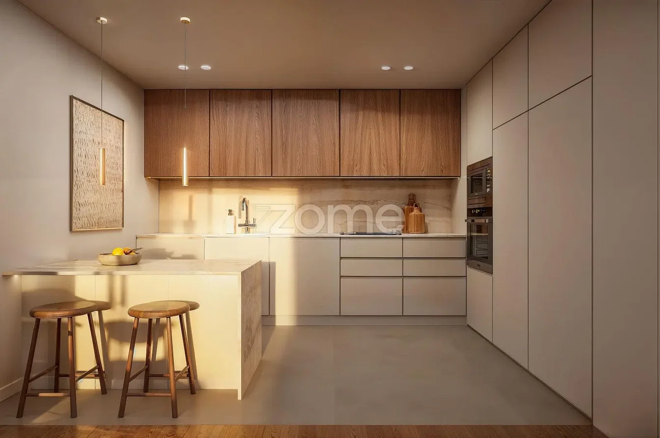 Cuisine; électroménager, lumière naturelle, style moderne, rénové