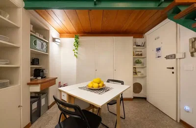 Kitchen; kitchen appliances, tile floor