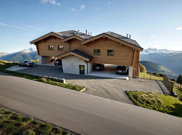 Maison et environs; vue, lumière naturelle